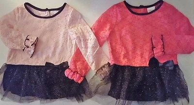 INFANT TODDLER GIRLS 2PC LACE/TUELLE TOP & LEGGINGS SET  SIZES 18 MOS - 3T   NWT - Image 1 of 4