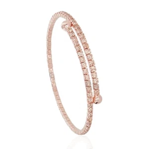 Bracciale tennis rigido mm 2 in argento 925 rosato con zirconi rosa - Foto 1 di 2