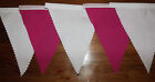 Fabric Bunting Cerise Pink & White Wedding Party Bedroom Decoration 4 mt or more