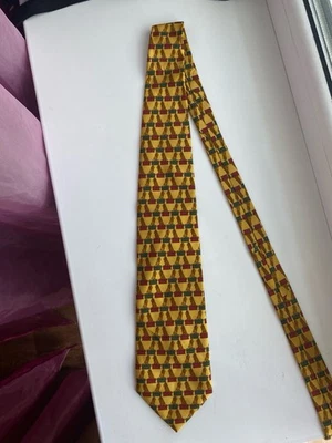 Corbata de seda de lujo con patrón de león • Elegante corbata para hombre • Hecha en Italia ppp Foto 1 de 4