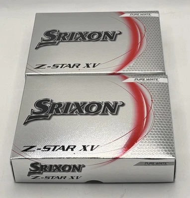 Srixon Z-Star XV Pure White Golf Balls 12 Pack Lot of 2 Total of 24 New Sealed