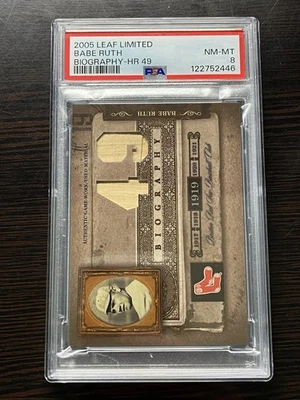 Babe Ruth 2005 Leaf Limited Biography Home Run Material Game Used Bat PSA 8 - Image 1 of 3