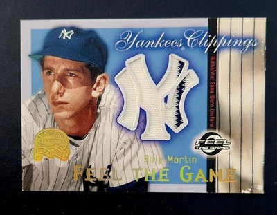 2000 Fleer Greats Billy Martin Feel the Game Yankees Game Used Jersey Pin Stripe - Image 1 of 2