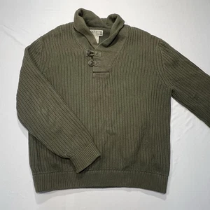 Duluth Trading Shawl Collar Knit Sweater Mens XL Tall  Ribbed, Green - Picture 1 of 6