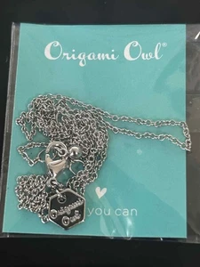 Authentic Origami Owl Silver Dainty Cable Chain Necklace 16-18" NEW CN5059 - Picture 1 of 3