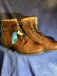 Dexter Brown Boots Men’s Size 11.5 Cognac Fleece Lined Liam New With Tags - Picture 1 of 17