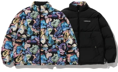 A Bathing Ape BAPE "Art Camo Reversible Down Jacket" Black 1L80-144-007 Size L - Image 1 of 4