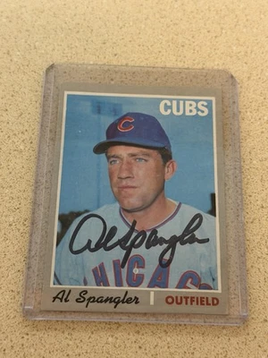 1970 Topps - High # Al Spangler #714 Signed Autographed - Image 1 of 2