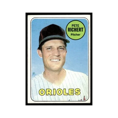 Pete Richert 1969 Topps #86 Baltimore Orioles Baseball Card EX - Image 1 of 3