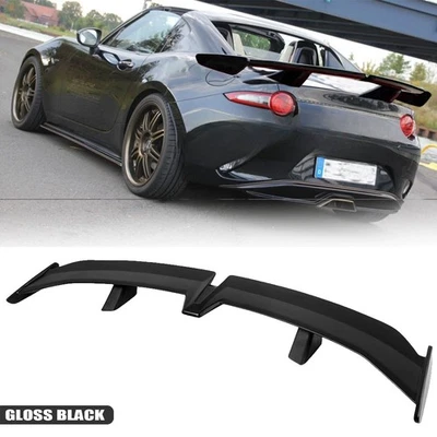 For Mazda MX-5 Miata 55"Rear Trunk Spoiler PRO Racing Rear+GT Wing Gloss Black Foto 1 de 4