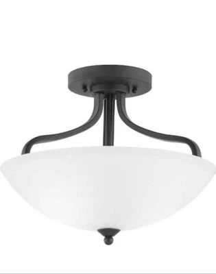 Progress Lighting Laird 13"  Antique Bronze Semi- Flush Mount P350057-020 - Image 1 of 4
