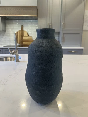 Discontinued Pottery Barn Tall Frasier Handcrafted Vase  13” / Slate - Image 1 of 4