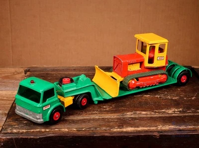 Matchbox Lesney King Size K-17 Ford Low Loader Bulldozer Taylor Woodrow vintage - Immagine 1 di 4