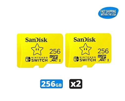 Sandisk MicroSDXC 256GB Memory Card Nintendo Switch/OLED/Lite Gaming (2 Pack) - Image 1 of 4
