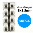 40x Aimant Neodyme 8mm x 1,5mm Neodium Disque Rond Fort Puissant Super Magnet