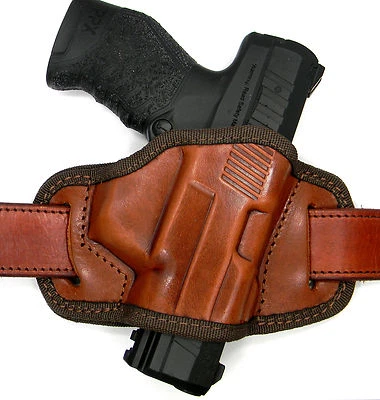 Right Hand Brown Leather Speed Draw Belt Holster for STEYR M9 - Image 1 of 4