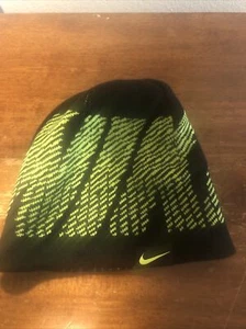 Nike Blue/Neon Green Volt Beanie Top (Youth) Hat Reversible - Picture 1 of 4