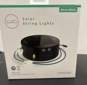 MPOWERD Luci 18' Solar String Lights & Charger, 20 LEDs, 100 Lumens, Waterproof - Picture 1 of 4
