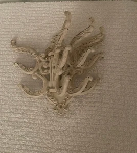 Lg Swivel Hook Cast Iron Coat Rack Purse Wall Hanger white -$41.91 - Picture 1 of 2