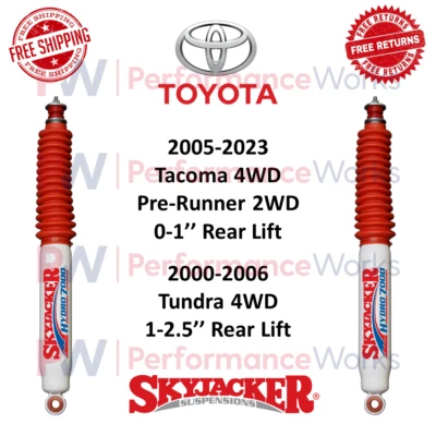 Skyjacker Hydro Rear Shock Absorber Pair For Toyota Tacoma 0-1" & Tundra 1-2.5" - Image 1 of 4