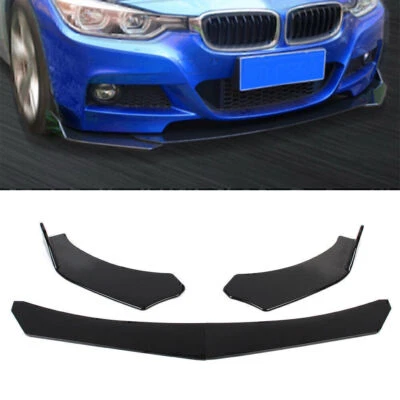 Universal Car Front Bumper Lip Chin Spoiler Splitter Body Kit Glossy Black ABS - Image 1 of 4