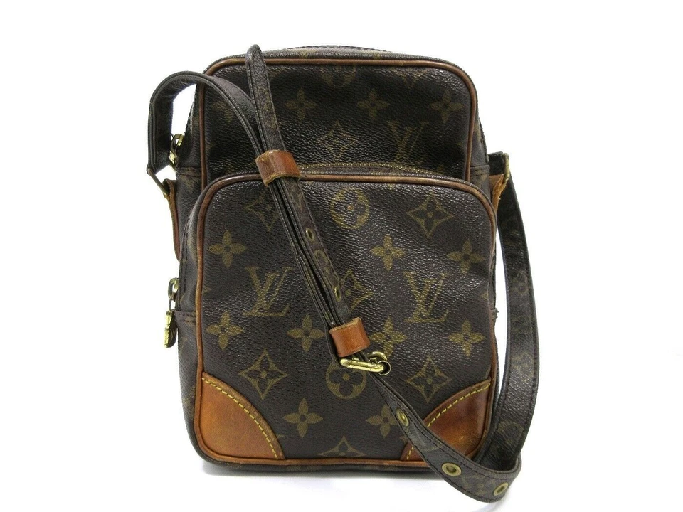Louis Vuitton Amazone Shoulder Bag Brown Canvas
