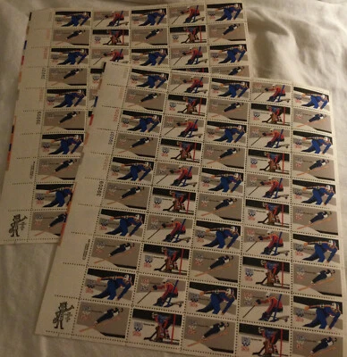 2 Sheets of 50 USPS Stamps 15 Cent - 1980 Olympic Game Issue s1795,96,97,98 - Image 1 of 4