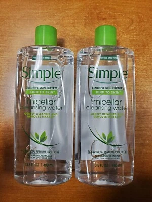 2 peças: água de limpeza micelar simples 13,5 oz ea remove maquiagem/limpa 9054 R6P1 - Imagem 1 de 4
