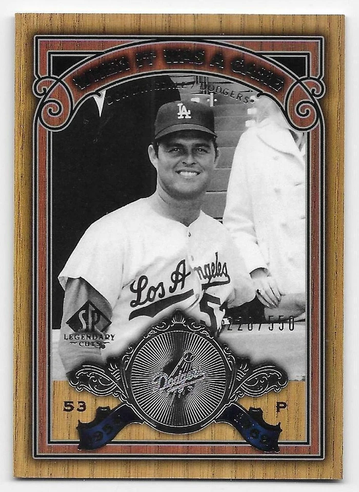 2006 SP LEGENDARY CUTS WHEN IT WAS A GAME SILVER #WGDD Don Drysdale #228/550 - Image 1 of 1