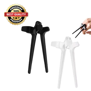 AEX Plastic Reusable Chopsticks Finger Snack Tweezer Tongs Food Clips Chopsticks - Picture 1 of 18