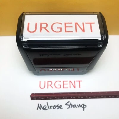 Urgent Rubber Stamp Red Ink Self Inking Ideal 4913 - Image 1 of 4