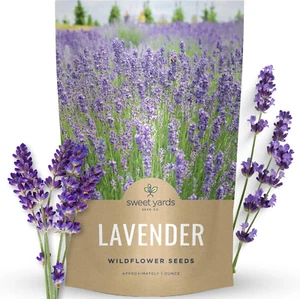 Lavender - Bulk 1 Ounce Pouch - 25,000 Flower Seeds for Planting - Lavandula Ang - Picture 1 of 12