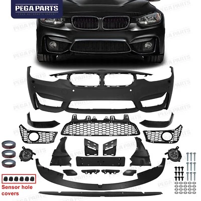 Front Bumper Cover Grille M3 Style Conversion Kit For BMW 3 Series F30 2012-2019 - Image 1 of 4