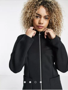 JORDAN ACTIVE BLACK FULL ZIP SCUBA STRUCTURED JACKET COAT - NWT - Small - Picture 1 of 12