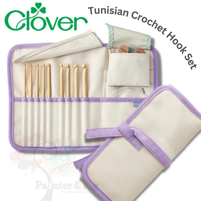 Clover Interchangeable Tunisian Crochet Hook Takumi Combo Set - Bamboo, Afghan - image 1 of 4