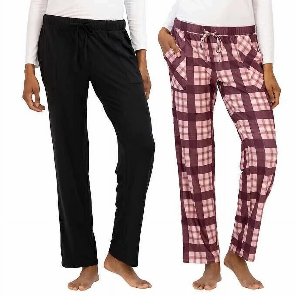 Paquete de 2 pantalones de salón Felina de algodón orgánico elástico marca Lucky para mujer Foto 1 de 1