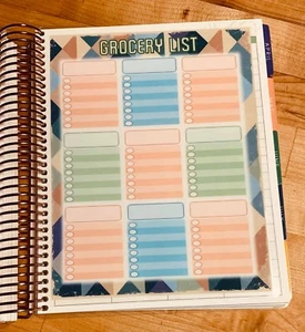 Grocery List/Shopping Planner Dashboard for use w/ Erin Condren Life Planner- - Picture 1 of 3
