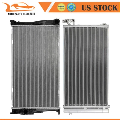 Radiator And AC Condenser Fits 2010 2011 2012 2013 BMW 135i 2009-2011 BMW 335d Foto 1 de 4