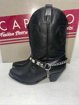 New Women’s Black Capezio Cowboy Boots. L600 6.5 6 1/2 M. 19-55 - Image 1 of 4