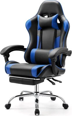 Blue HOMEFLA Ergonomic Gaming Chair Office Chair High Back Adjustable Armrests - Image 1 of 4