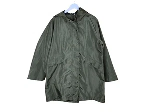 NEW Adult 3XL Raincoat Green Lightweight Hooded - Picture 1 of 4