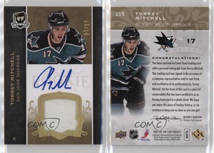 2007 Upper Deck The Cup Gold /17 Torrey Mitchell #155 RPA Rookie Patch Auto RC