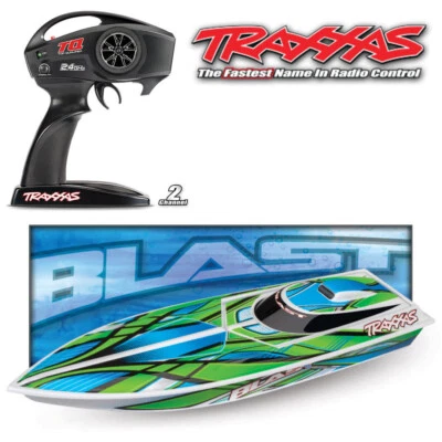 Traxxas Blast Boot weiß/grün + 12V-Lader + Akku Sport Boot Brushed 603 mm lang - Bild 1 von 4