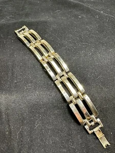 Armband 5 Glieder durchbrochen Faltschließe Vintage Silber M-6932 - Bild 1 von 4