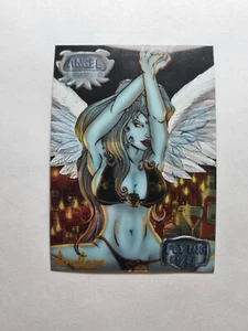 ANGEL TOKEN LADY DEATH MAGIC ALTERED ART HAND PAINT BY DEMIAN SOLIS - Picture 1 of 5