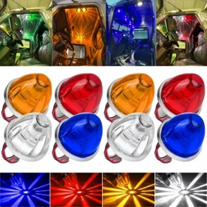 2XLED Watermelon Lights Indicator Side Marker Signal Clearance Red Truck Trailer - Picture 1 of 18