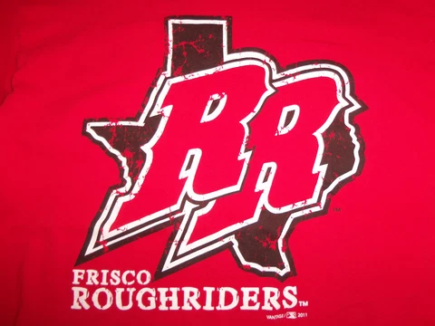 Minor League Baseball Frisco Roughriders Red Graphic Print TShirt M Cover