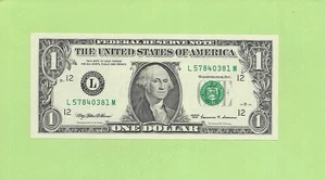 1999 ..UNCIRC $1 L 5784 0381 M .... 1999 $1 L-M NICE NOTE FRN - Picture 1 of 2