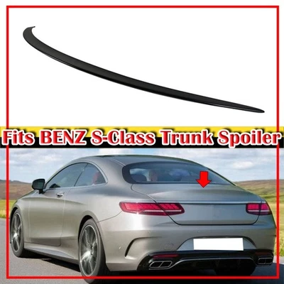 Trunk Spoiler 2015-2021 Painted Black Fits Mercedes Benz S-Class C217 S63 S65 2D - Imagem 1 de 4