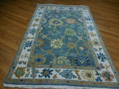 Turkish Oushak Rug,Multicolored Rug, Handmade Bohemian Rug 4x6 Ft - Image 1 of 4